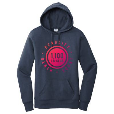 1 100lb Club Powerlifting Gym Elite Strength Workout Novelty Funny Gift Women's Pullover Hoodie