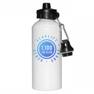 1 100lb Club Powerlifting Gym Elite Strength Workout Novelty Funny Gift Aluminum Water Bottle