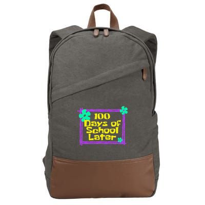 100th 100 Days Of School Later 100th Day Of School Teacher Cotton Canvas Backpack