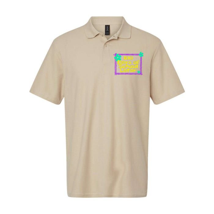 100th 100 Days Of School Later 100th Day Of School Teacher Softstyle Adult Sport Polo