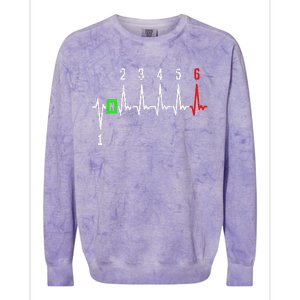 1n23456 1 Down 6 Up Motorcycle Shift Pattern Colorblast Crewneck Sweatshirt