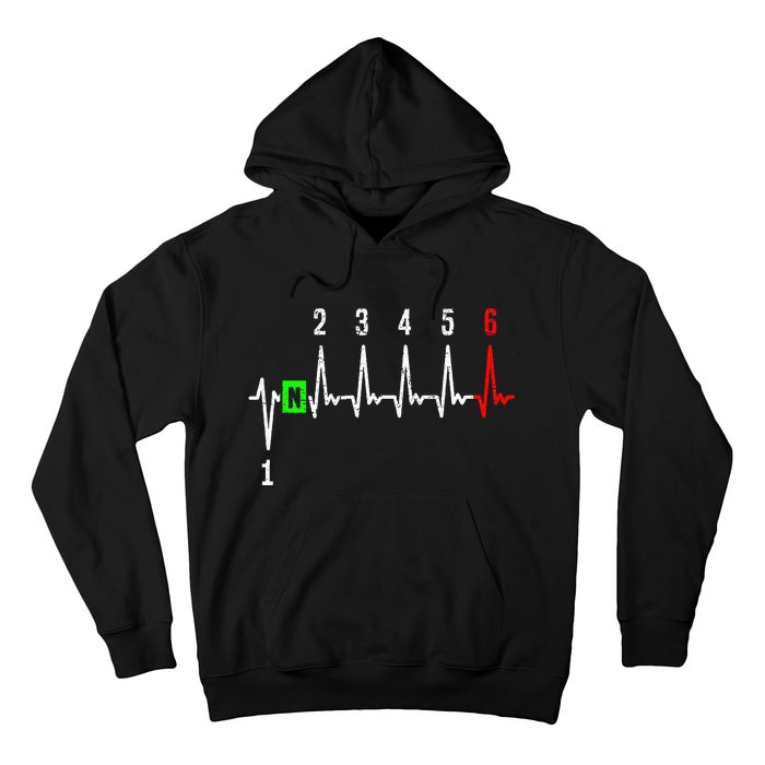 1n23456 1 Down 6 Up Motorcycle Shift Pattern Hoodie