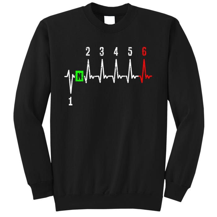 1n23456 1 Down 6 Up Motorcycle Shift Pattern Sweatshirt