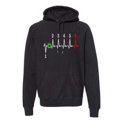 1n23456 1 Down 6 Up Motorcycle Shift Pattern Premium Hoodie