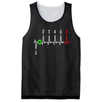 1n23456 1 Down 6 Up Motorcycle Shift Pattern Mesh Reversible Basketball Jersey Tank