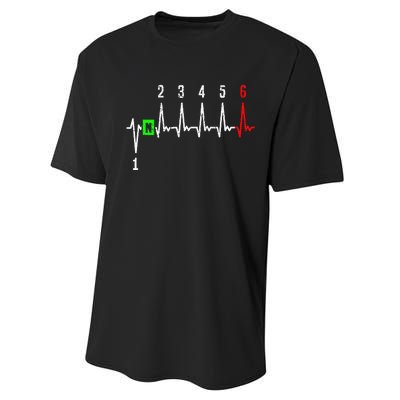 1n23456 1 Down 6 Up Motorcycle Shift Pattern Performance Sprint T-Shirt