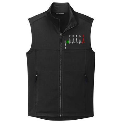 1n23456 1 Down 6 Up Motorcycle Shift Pattern Collective Smooth Fleece Vest