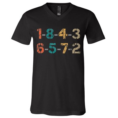 18436572 18436572 Firing Order Engine V8 Vintage V-Neck T-Shirt