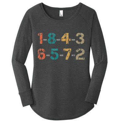 18436572 18436572 Firing Order Engine V8 Vintage Women's Perfect Tri Tunic Long Sleeve Shirt