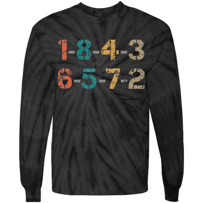 18436572 18436572 Firing Order Engine V8 Vintage Tie-Dye Long Sleeve Shirt