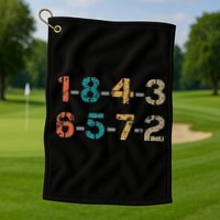 18436572 18436572 Firing Order Engine V8 Vintage Golf Towel