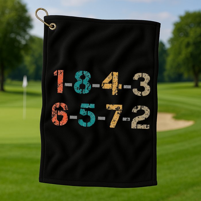 18436572 18436572 Firing Order Engine V8 Vintage Golf Towel