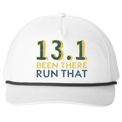 13 1 Great Gift Been There Run That Great Gift Funny Half Marathon Meaningful Gi Snapback Five-Panel Rope Hat