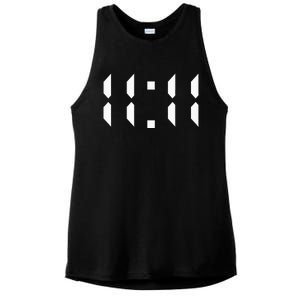 11 11 Synchronicity Spiritual Numerology 1111 Motivational Ladies PosiCharge Tri-Blend Wicking Tank