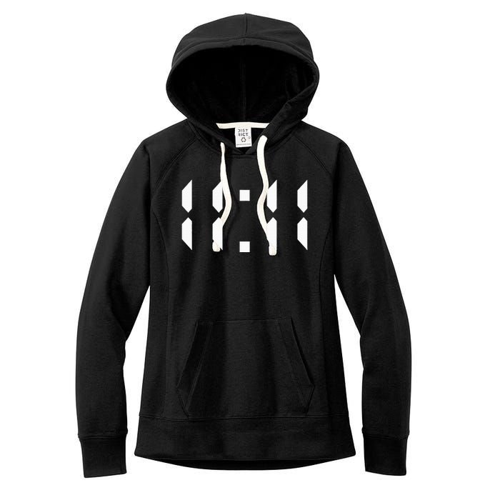 11 11 Synchronicity Spiritual Numerology 1111 Motivational Women's Fleece Hoodie