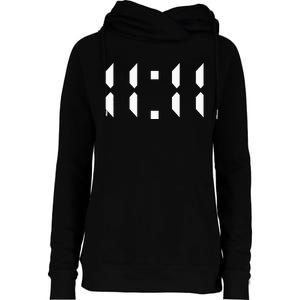 11 11 Synchronicity Spiritual Numerology 1111 Motivational Womens Funnel Neck Pullover Hood