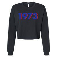 1973 1973 Support Roe V Wade, Pro Choice, Protect Roe V Wade Cropped Pullover Crew