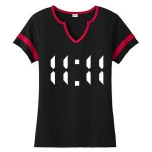 11 11 Synchronicity Spiritual Numerology 1111 Motivational Ladies Halftime Notch Neck Tee