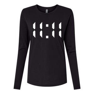 11 11 Synchronicity Spiritual Numerology 1111 Motivational Womens Cotton Relaxed Long Sleeve T-Shirt