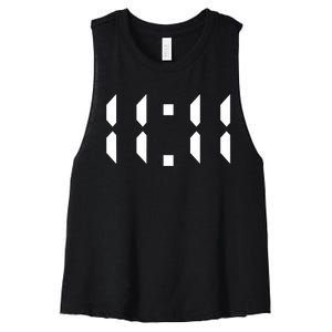 11 11 Synchronicity Spiritual Numerology 1111 Motivational Women's Racerback Cropped Tank