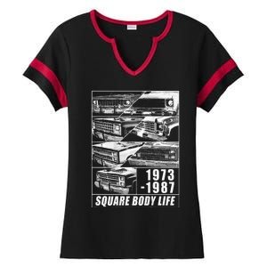 1973 1987 Square Body Truck Squarebody Ladies Halftime Notch Neck Tee