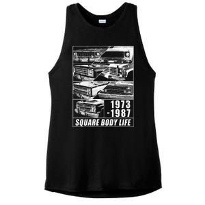 1973 1987 Square Body Truck Squarebody Ladies PosiCharge Tri-Blend Wicking Tank