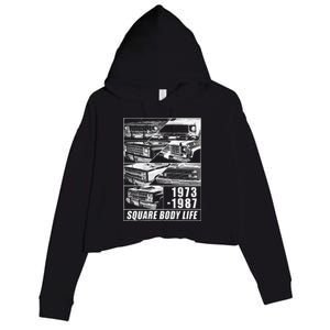 1973 1987 Square Body Truck Squarebody Crop Fleece Hoodie