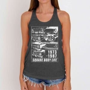 1973 1987 Square Body Truck Squarebody Women's Knotted Racerback Tank