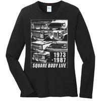 1973 1987 Square Body Truck Squarebody Ladies Long Sleeve Shirt