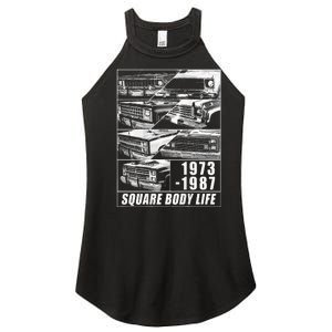 1973 1987 Square Body Truck Squarebody Women's Perfect Tri Rocker Tank