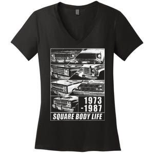 1973 1987 Square Body Truck Squarebody Women's V-Neck T-Shirt