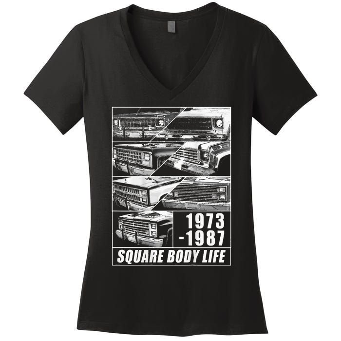 1973 1987 Square Body Truck Squarebody Women's V-Neck T-Shirt