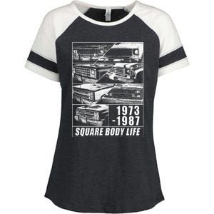 1973 1987 Square Body Truck Squarebody Enza Ladies Jersey Colorblock Tee