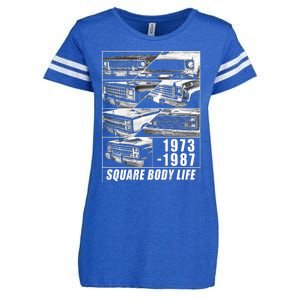 1973 1987 Square Body Truck Squarebody Enza Ladies Jersey Football T-Shirt