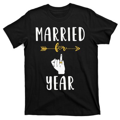 1st 1 Year Wedding Anniversary Gift Married Husband Wife T-Shirt