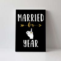 1st 1 Year Wedding Anniversary Gift Married Husband Wife Canvas