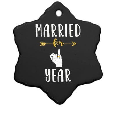 1st 1 Year Wedding Anniversary Gift Married Husband Wife Ceramic Star Ornament