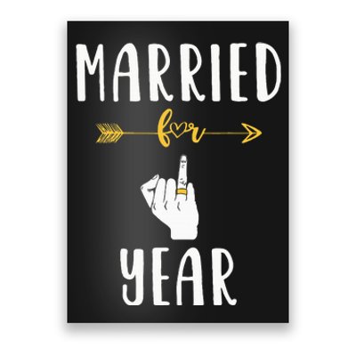 1st 1 Year Wedding Anniversary Gift Married Husband Wife Poster