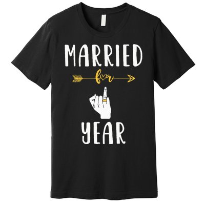 1st 1 Year Wedding Anniversary Gift Married Husband Wife Premium T-Shirt