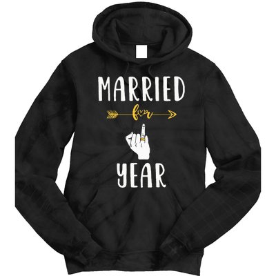 1st 1 Year Wedding Anniversary Gift Married Husband Wife Tie Dye Hoodie