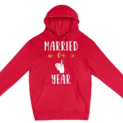 1st 1 Year Wedding Anniversary Gift Married Husband Wife Premium Pullover Hoodie