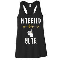 1st 1 Year Wedding Anniversary Gift Married Husband Wife Women's Racerback Tank