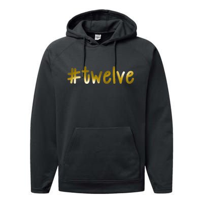 #12 Years Old Gold Limited Edition Birthday Performance Fleece Hoodie