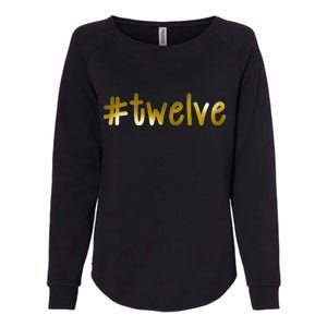 #12 Years Old Gold Limited Edition Birthday Womens California Wash Sweatshirt