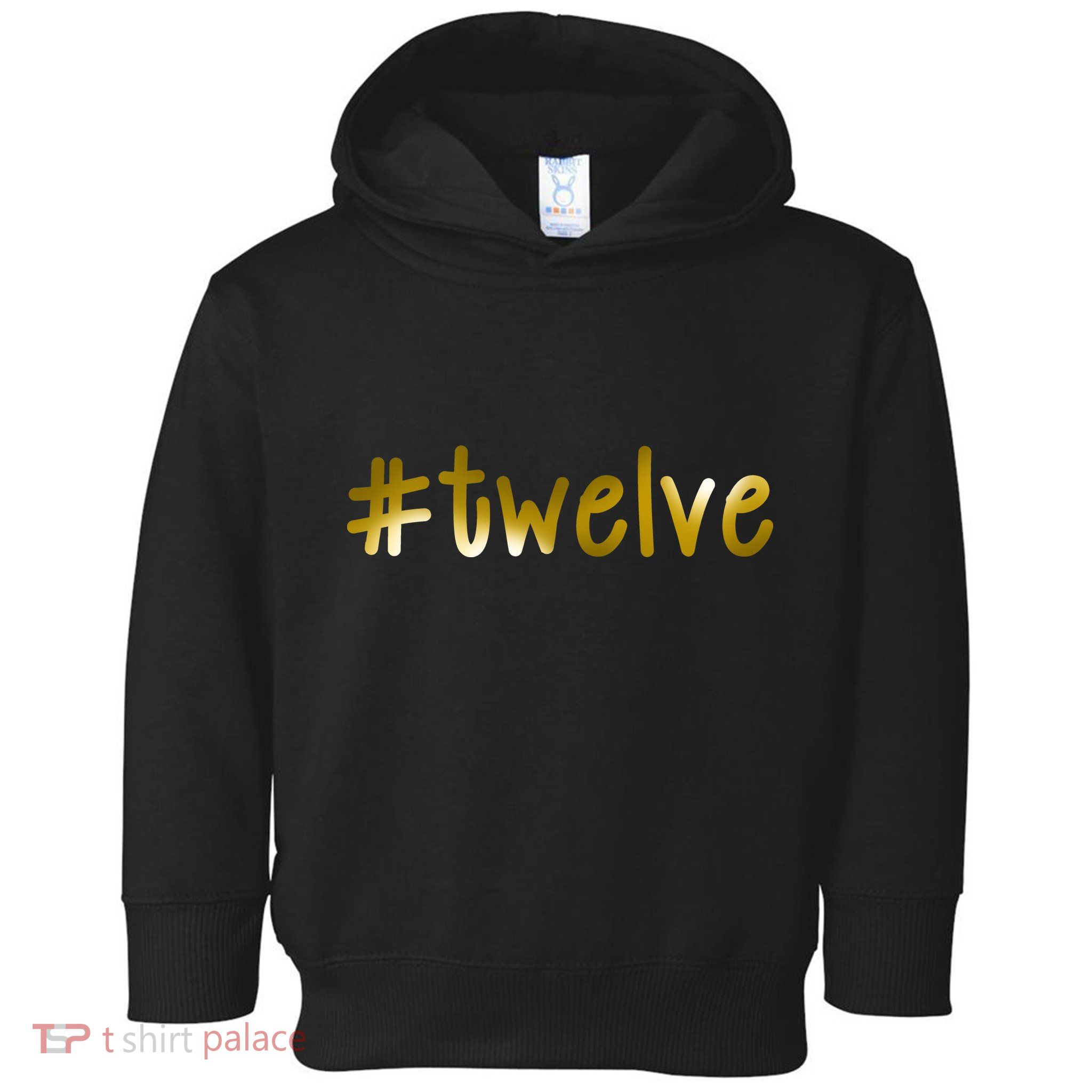 #12 Years Old Gold Limited Edition Birthday Toddler Hoodie