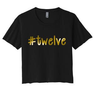 #12 Years Old Gold Limited Edition Birthday Women's Crop Top Tee