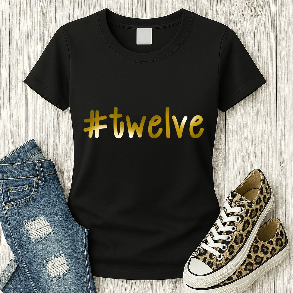 #12 Years Old Gold Limited Edition Birthday Womens T-Shirt