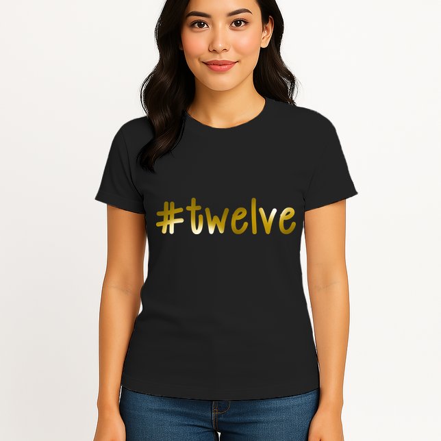 #12 Years Old Gold Limited Edition Birthday Womens T-Shirt