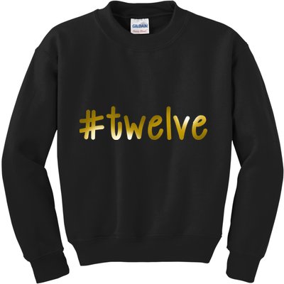 #12 Years Old Gold Limited Edition Birthday Kids Sweatshirt