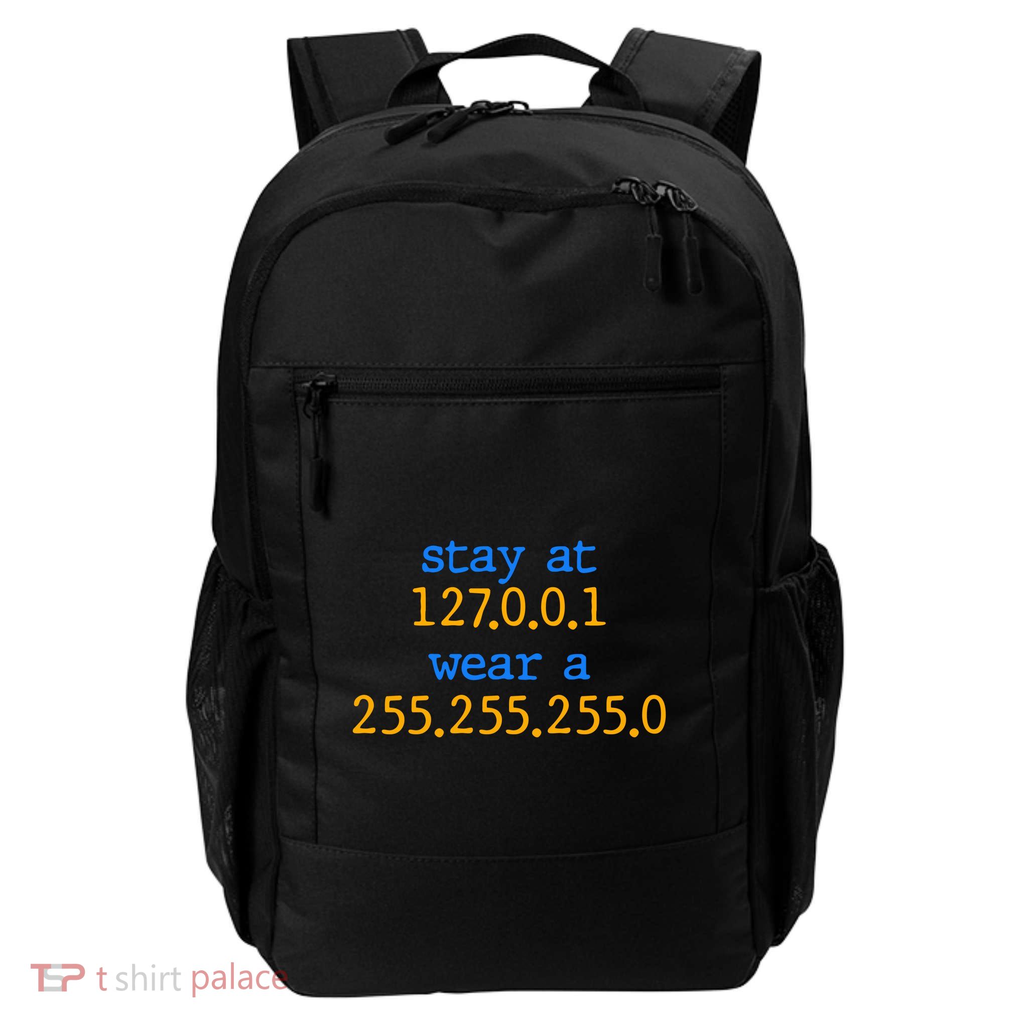 127.0.0.1 255.255.255.0 Code Stay At Home Wear A Face Mask Daily Commute Backpack